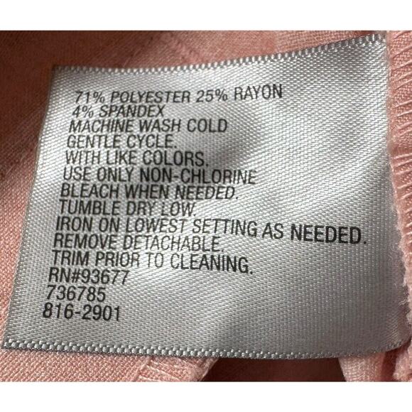 Worthington Pants Size 4 Ankle Length Blush Pink Heather Career Business Work - Picture 4 of 8